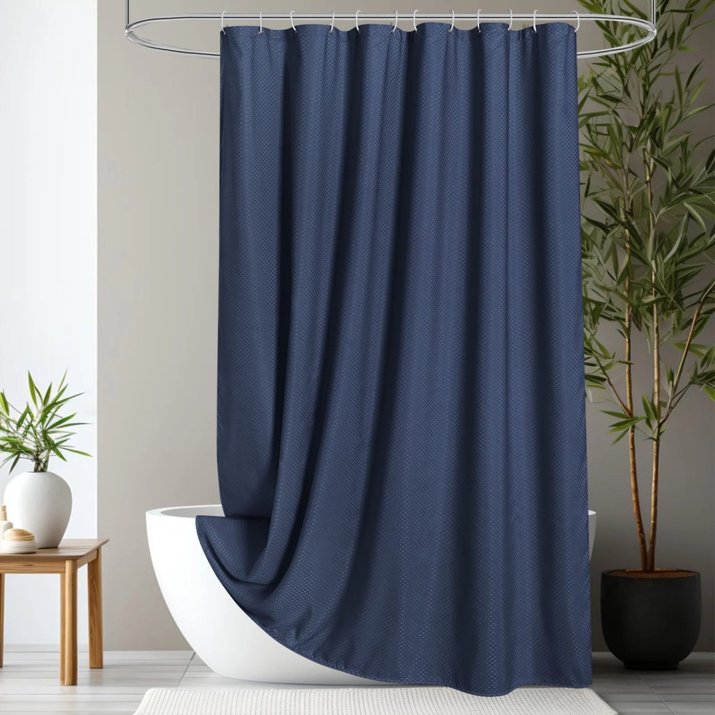 LunaLulinlk Waffle Weave Fabric Shower Curtain