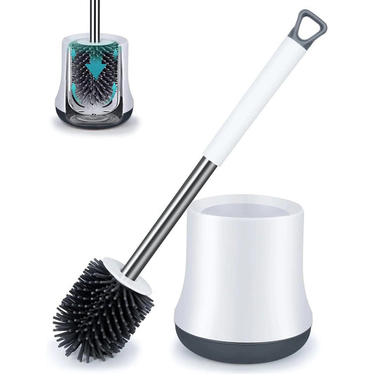 LunaLulinlk Toilet Brush Cleaner and Storage Set, Bathroom Toilet Brush (1-Pack), White