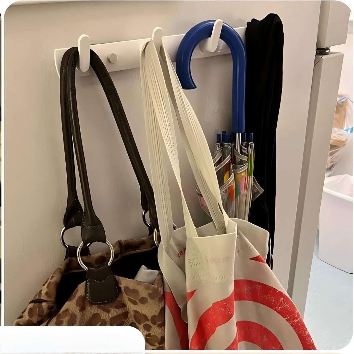 LunaLulinlkMagnetic Hooks,Strong Magnetic Hooks Heavy Duty for Hanging,Large White Magnetic Coat Rack Hanger Hooks 4 Hooks