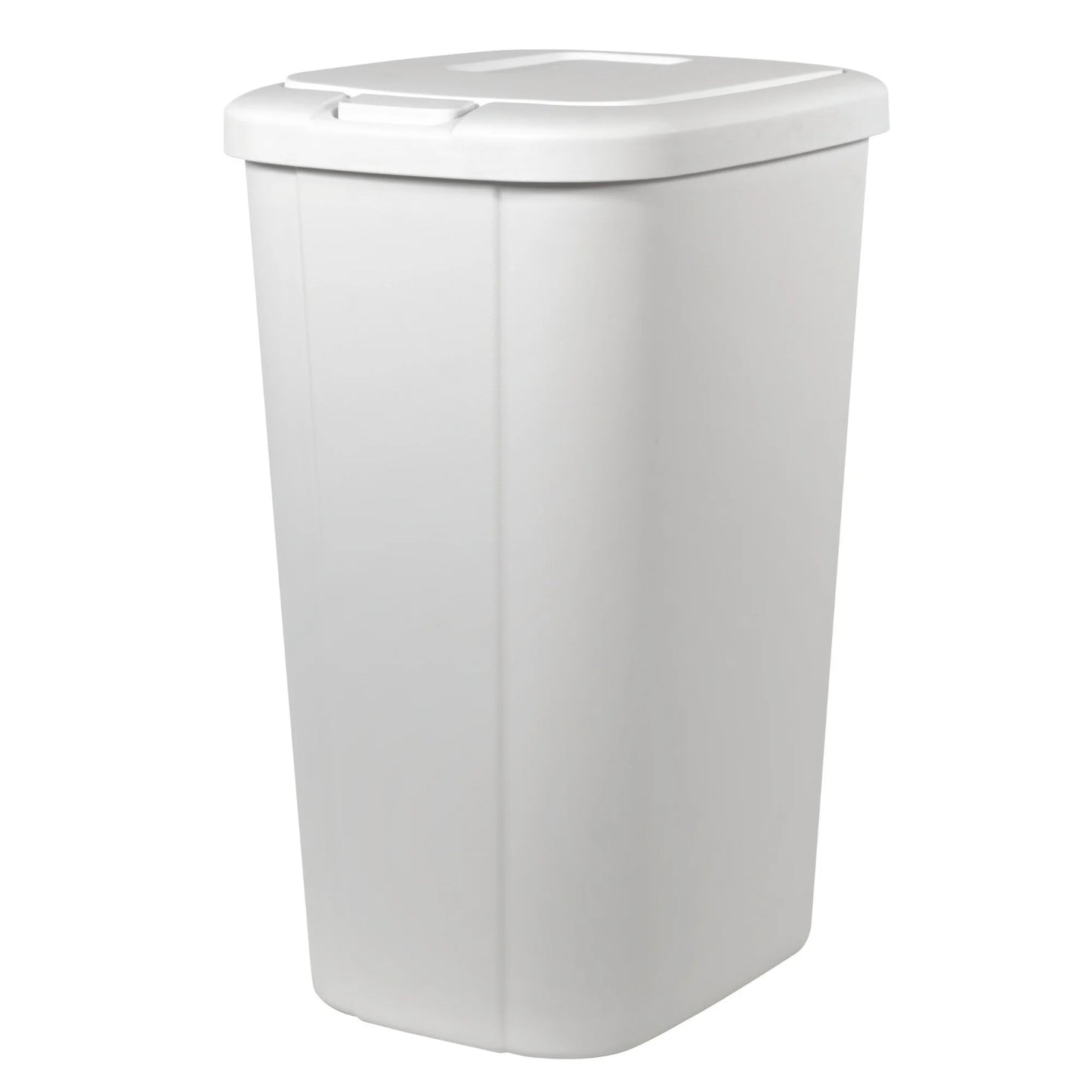 LunaLulinlk White 13.3 Gallon Touch Screen Kitchen Trash Can with Lid Plastic Trash Can