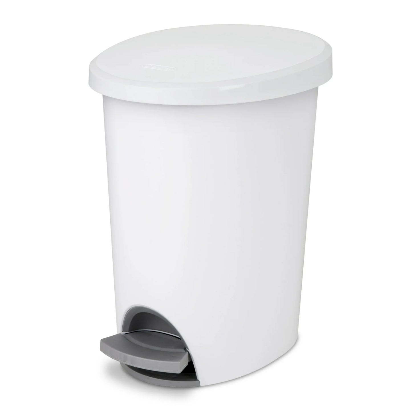 LunaLulinlk White 2.6 Gallon Trash Can 2 Pack, Extra Large Step-In Bathroom Trash Can