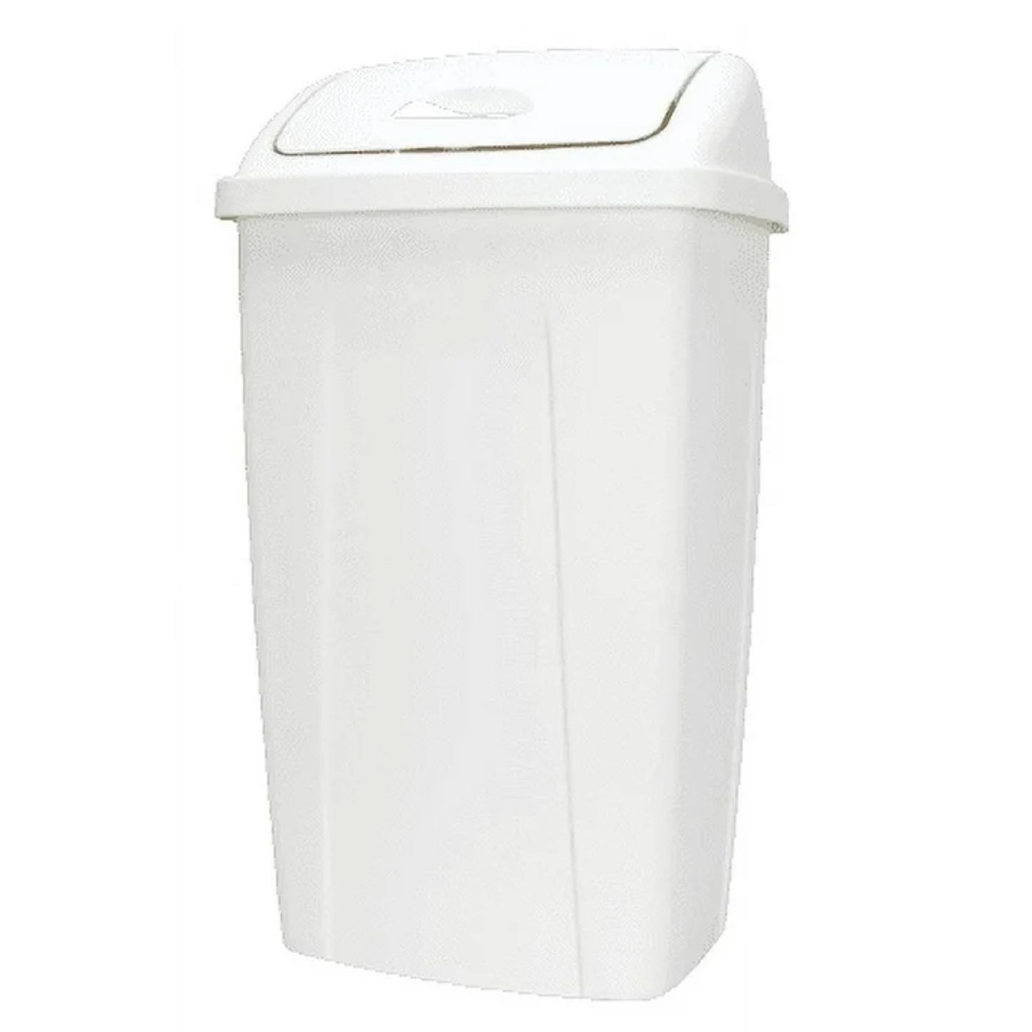LunaLulinlk White 13 Gallon Kitchen Trash Can, Plastic Swivel Top Trash Can