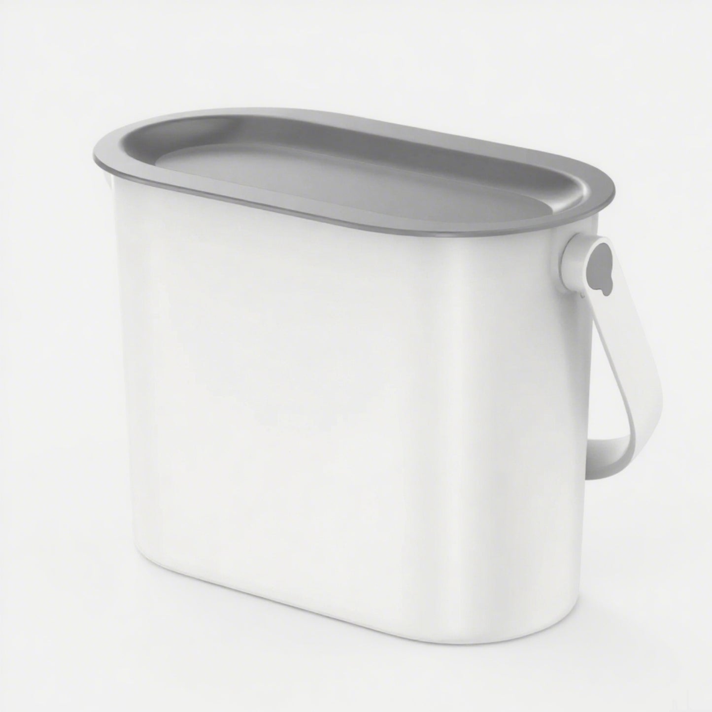 LunaLulinlk White 1 Gallon Multi-Purpose Plastic Countertop Kitchen Trash Can