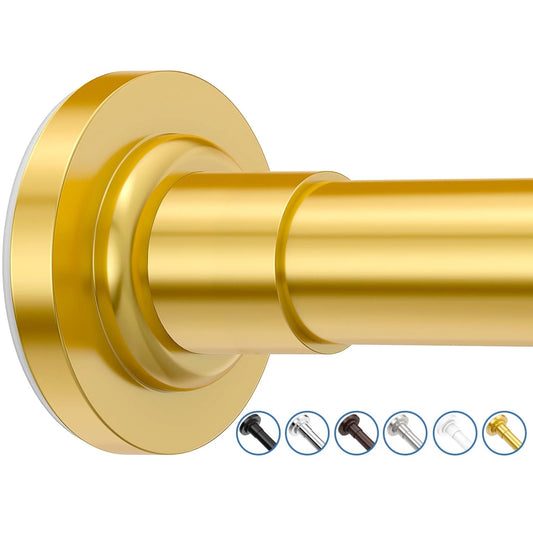 LunaLulinlk Shower Curtain Rod, Adjustable 32-75 Inch Spring Tension Shower Rods for Bathroom or Window
