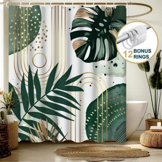 LunaLulinlk Shower Curtain with Hooks – Heavy-Duty Mold/Mildew-Resistant