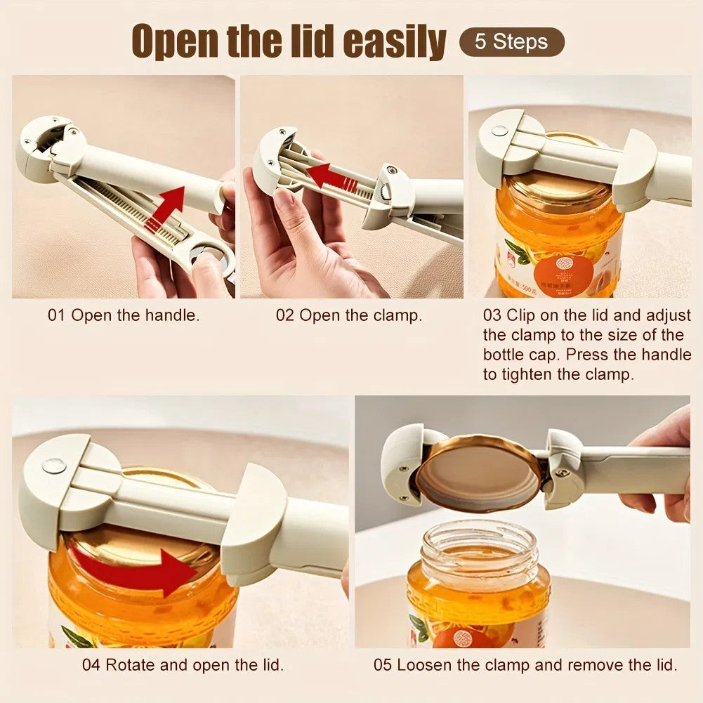 LunaLulinlk1 pcs, Non-Slip Adjustable Can Opener for Elderly Arthritis Patients