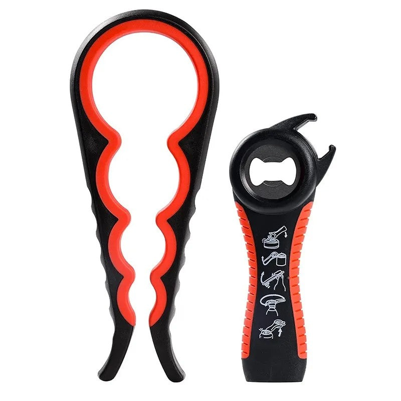 LunaLulinlk1pc Lid Opener Tool; Jar Opener For Weak Hands; Multi Function Can Opener For Seniors; Rubber Grip Bottle Opener