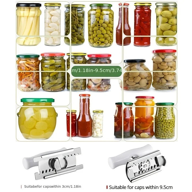 LunaLulinlk1pc Stainless Steel Non-Slip Labor-Saving Cap Screwer; Can Opener