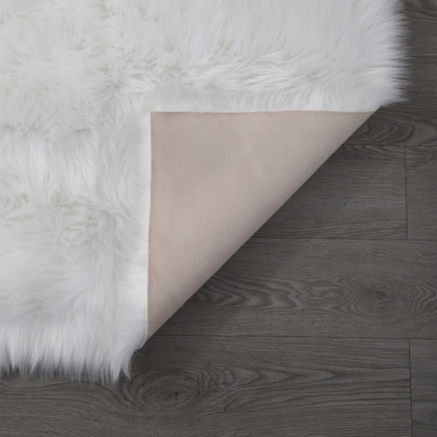 LunaLulinlk White "Cozy Collection" Ultra Soft Fluffy Faux Fur Sheepskin Area Rug