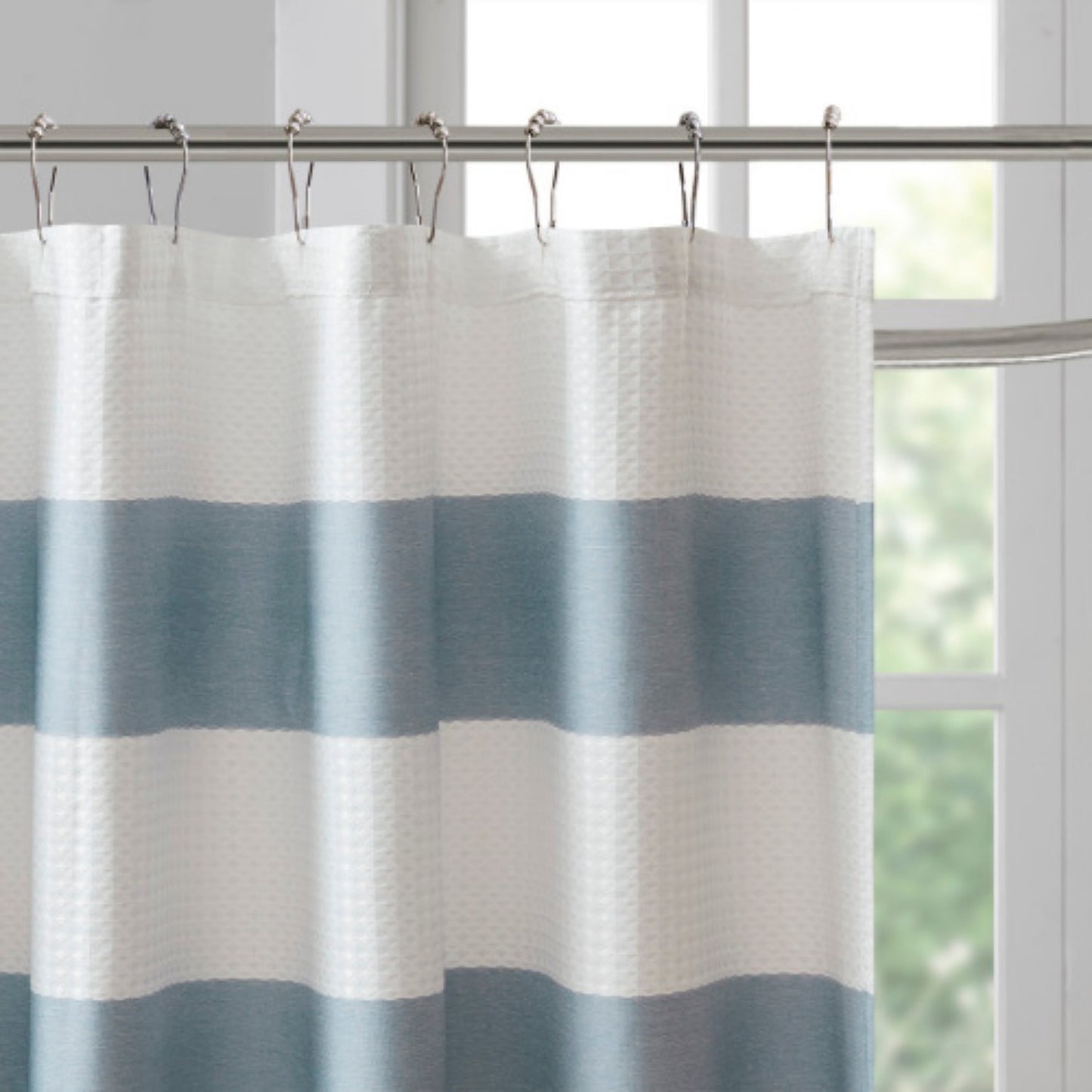 LunaLulinlk Shower Curtain with 3M Treatment Blue 72x72"