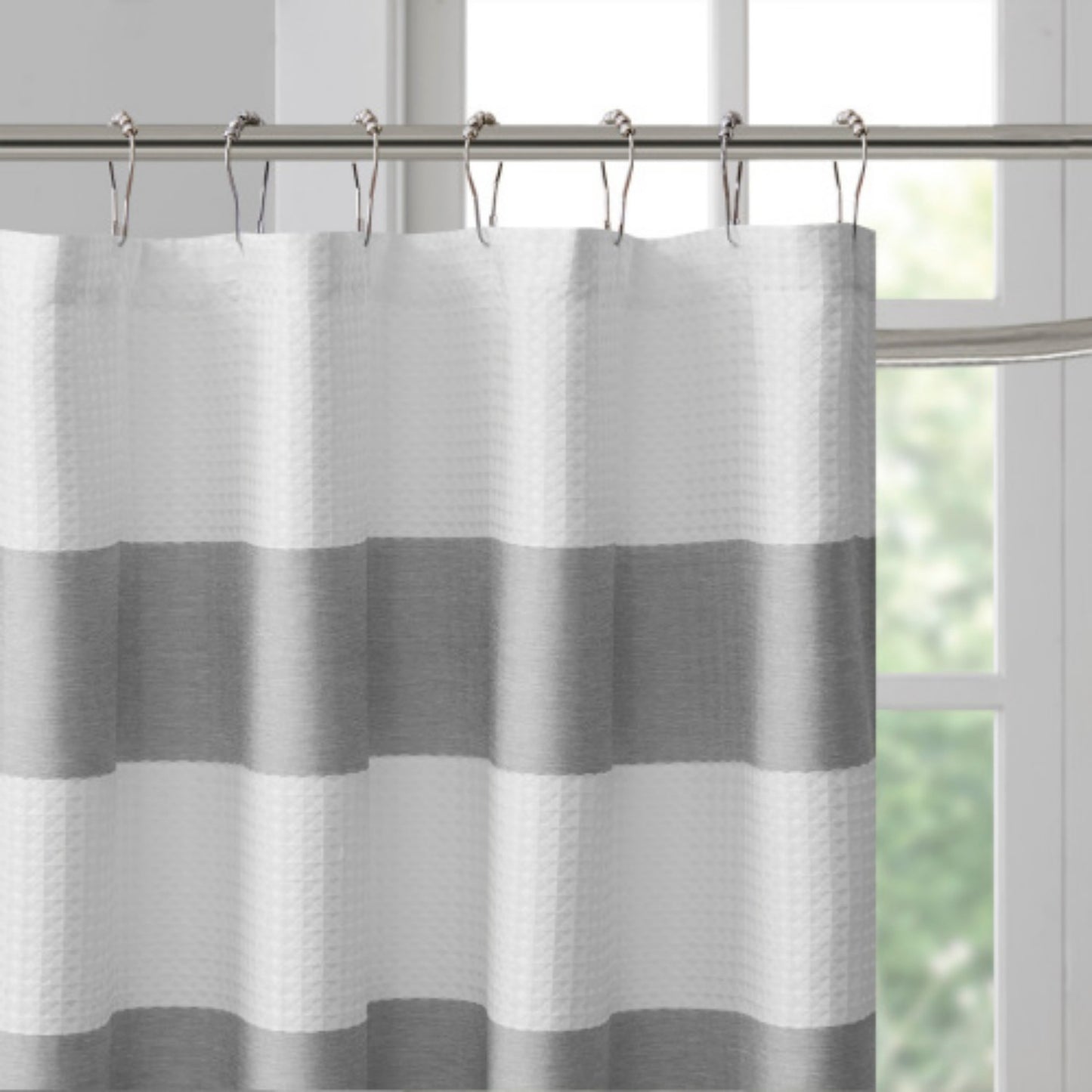 LunaLulinlk Shower Curtain with 3M Treatment Grey 72x72"