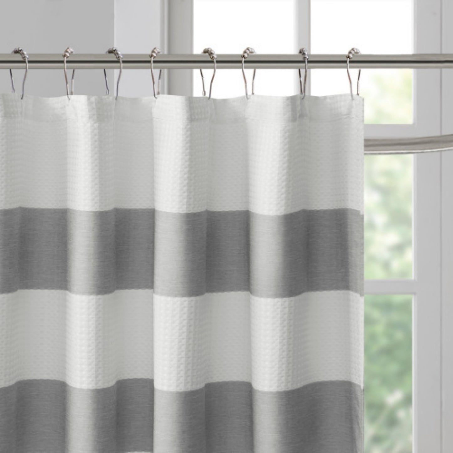 LunaLulinlk Shower Curtain with 3M Treatment Grey 72x72"