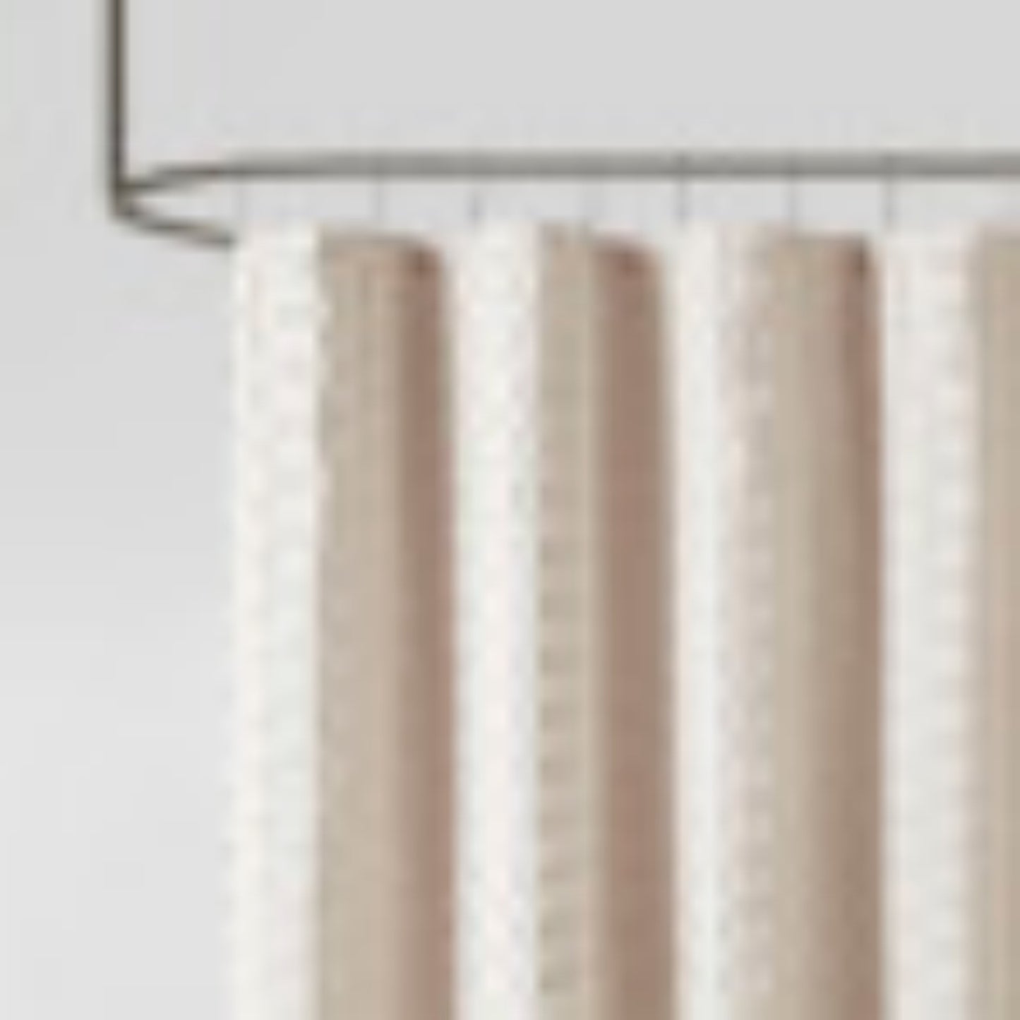 LunaLulinlk Woven Clipped Solid Shower Curtain