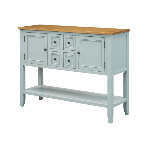 LunaLulinlk Storage Vintage Console Table with Four Small Drawers and Bottom Shelf for Living Rooms, Entrances and Kitchens