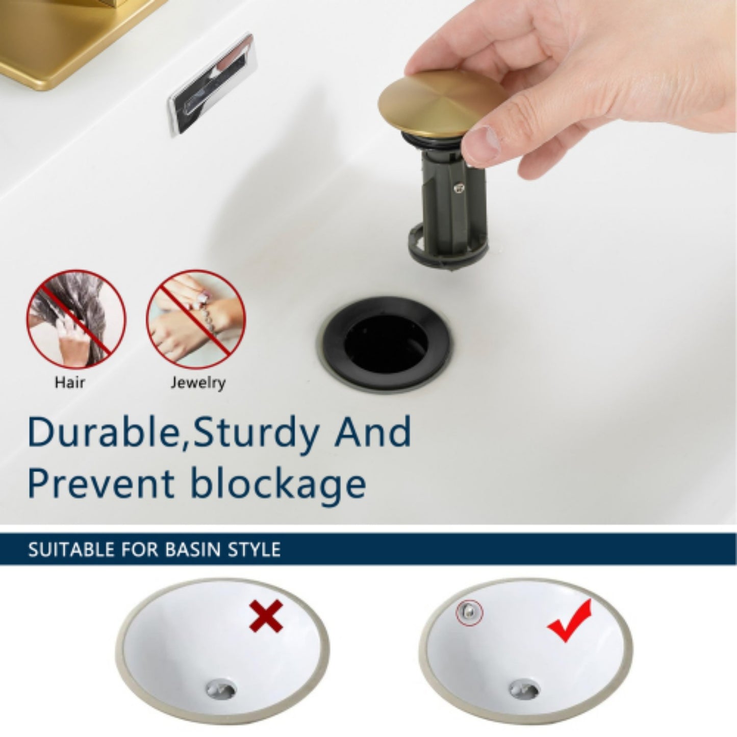 LunaLulinlk Sink faucet with countertop, bathroom faucet for sink, single hole single handle faucet