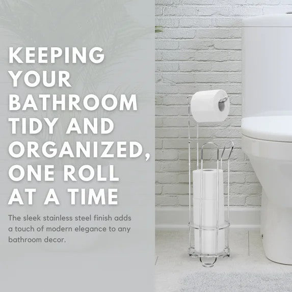 LunaLulinlk Standing Toilet Paper Roll Holder Bathroom Storage Accessories