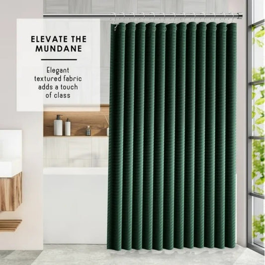 LunaLulinlk Waffle Weave Heavy Duty Fabric Shower Curtain