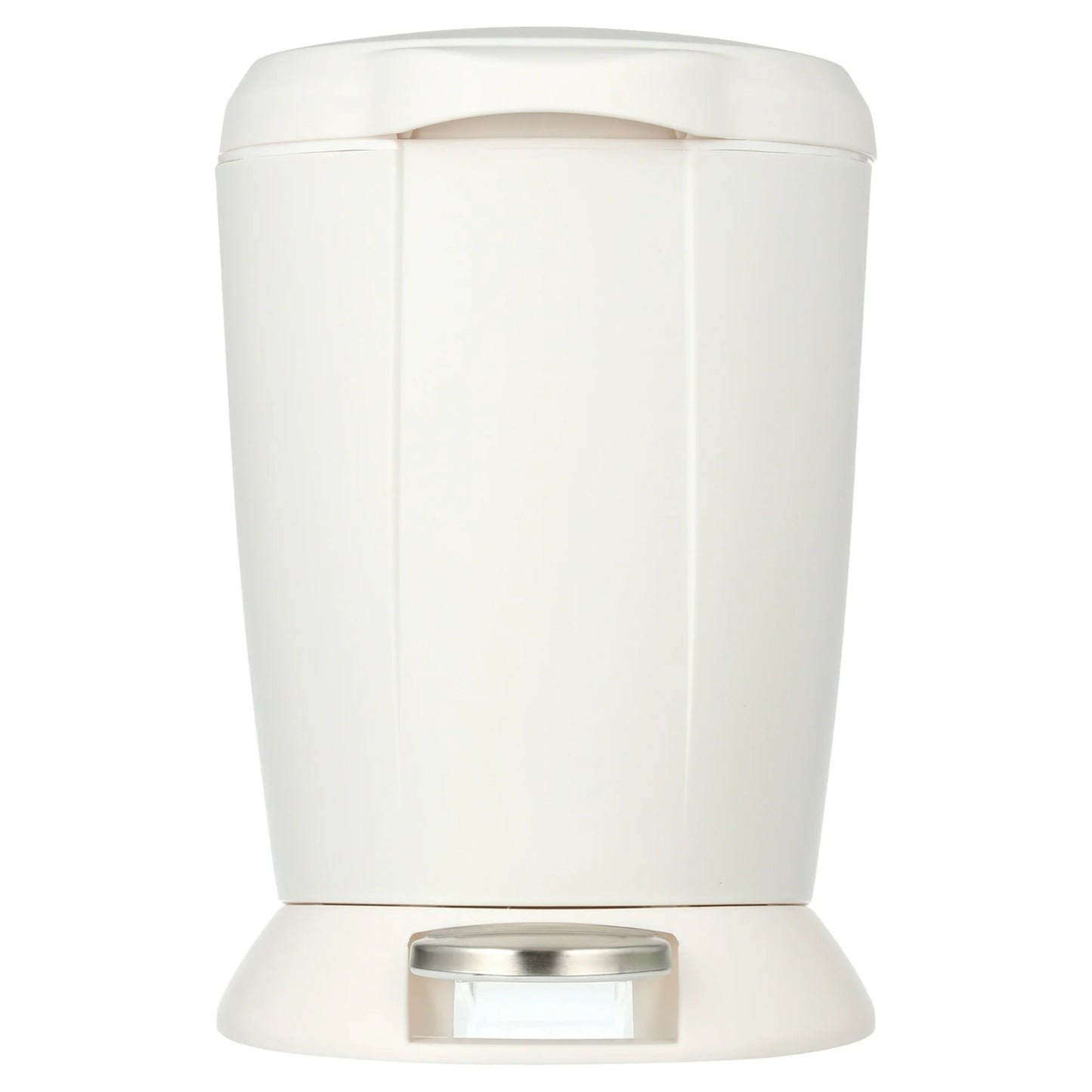 LunaLulinlk White 6L/1.6Gallon Plastic Compact Round Bathroom Step Trash Can