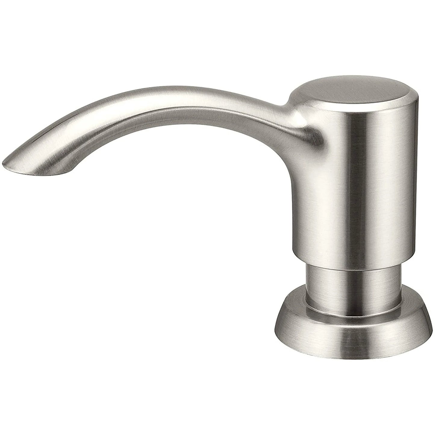 LunaLulinlk Soap Dispenser for Kitchen Sink Countertop Soap Dispenser 17 oz Bottle with Built-in Top Refill (Brushed Nickel)