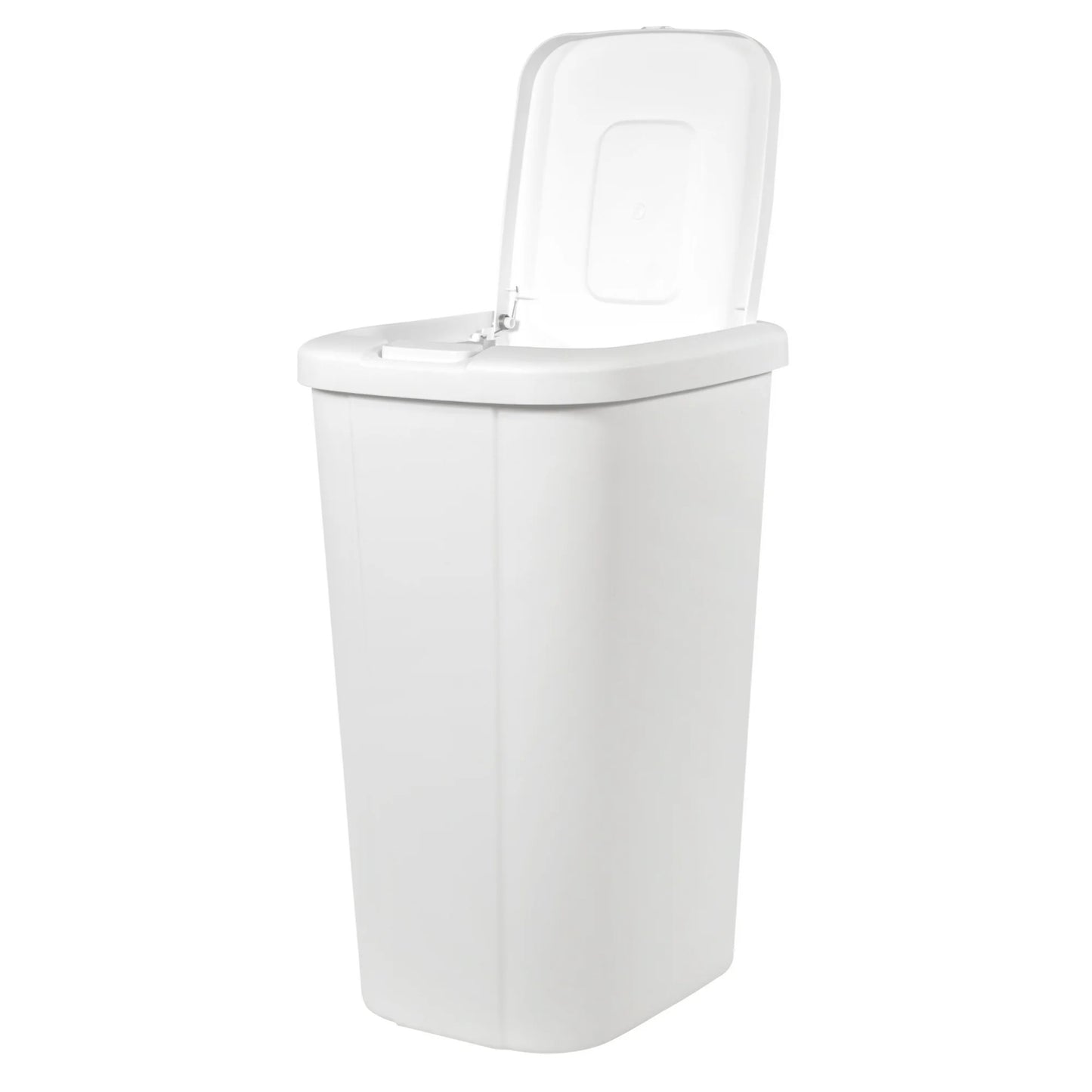 LunaLulinlk White 13.3 Gallon Touch Screen Kitchen Trash Can with Lid Plastic Trash Can
