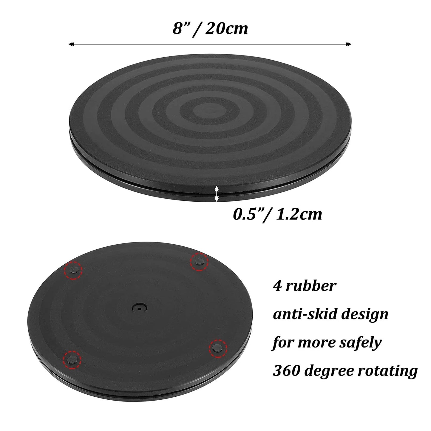 LunaLulinlk Turntable Wood Lazy Susan Organizer For Table Top, Decorative Round Candle Holder Trays for Kitchen Countertop