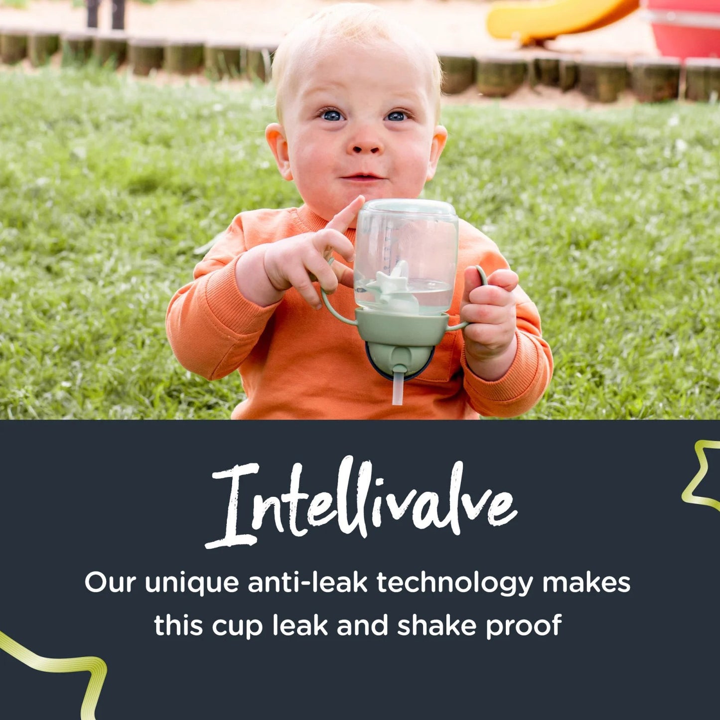 LunaLulinlk Weighted Straw Cup for Toddlers, 6 Months Plus, 10oz, Leak and Shake-Proof, Antimicrobial Technology