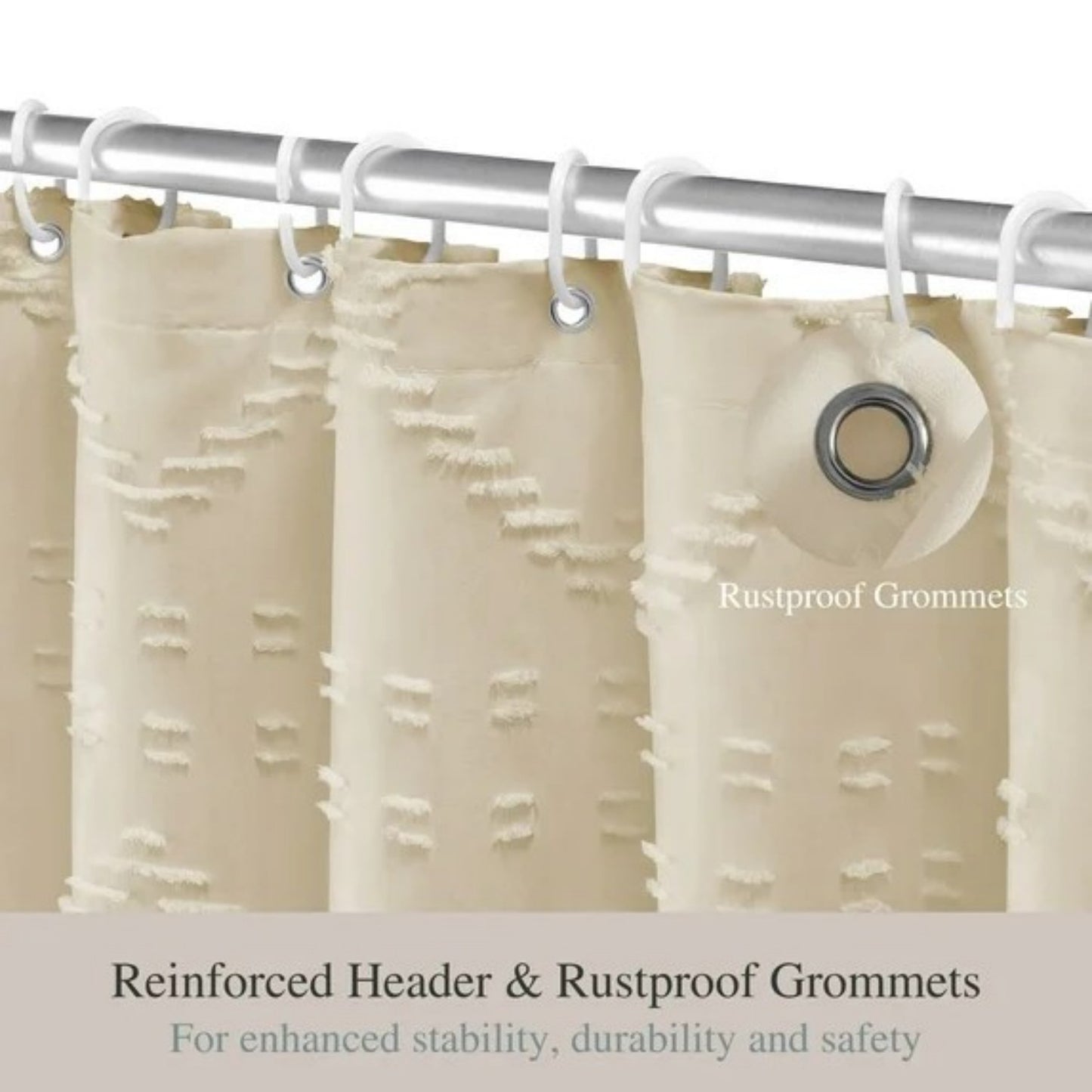 LunaLulinlk Shower Curtains,Heavy-Duty Mold/Mildew-Resistant