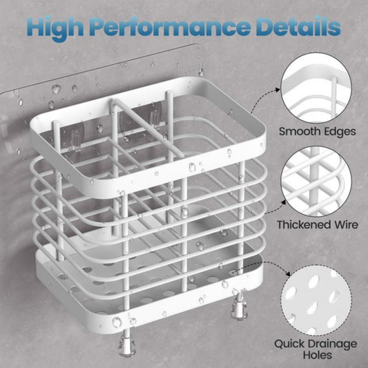 LunaLulinlk Toothbrush Holders Stainless Steel Electric Toothbrush Holder Wall Mounted, Shower Toothbrush Toothpaste Holder, 2 Slots, White