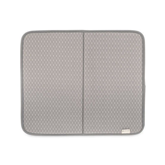 LunaLulinlk Supermatural Recycled Plastic & Charcoal Foam Odor Absorbing Dish Drying Mat - Gray