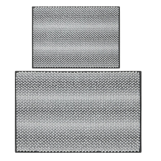 LunaLulinlk Textured Grey 15 Piece Shower Curtain
