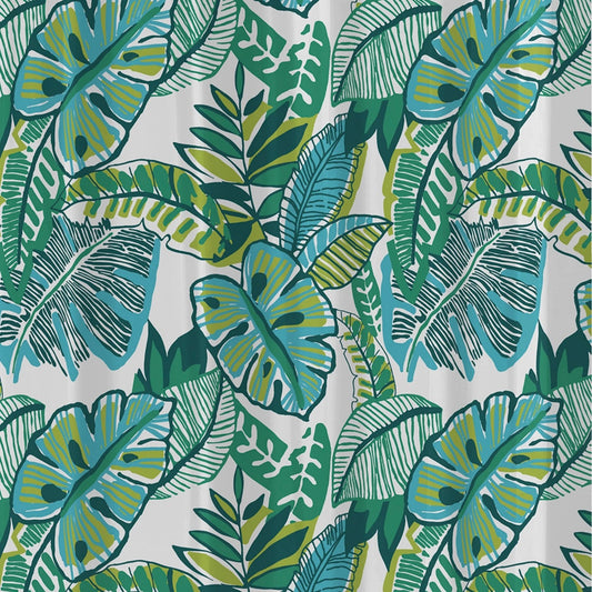 LunaLulinlk Waterproof Watercolor Jungle 30% Recycled PEVA Shower Curtain