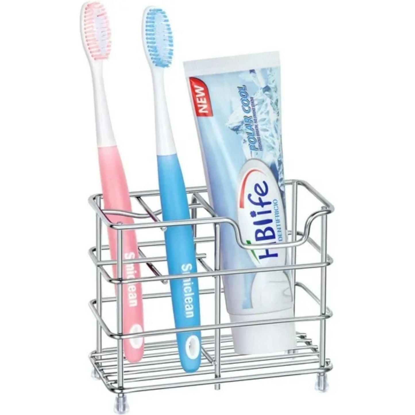 LunaLulinlk Stainless Steel Bathroom Toothbrush Holder Toothpaste Holder