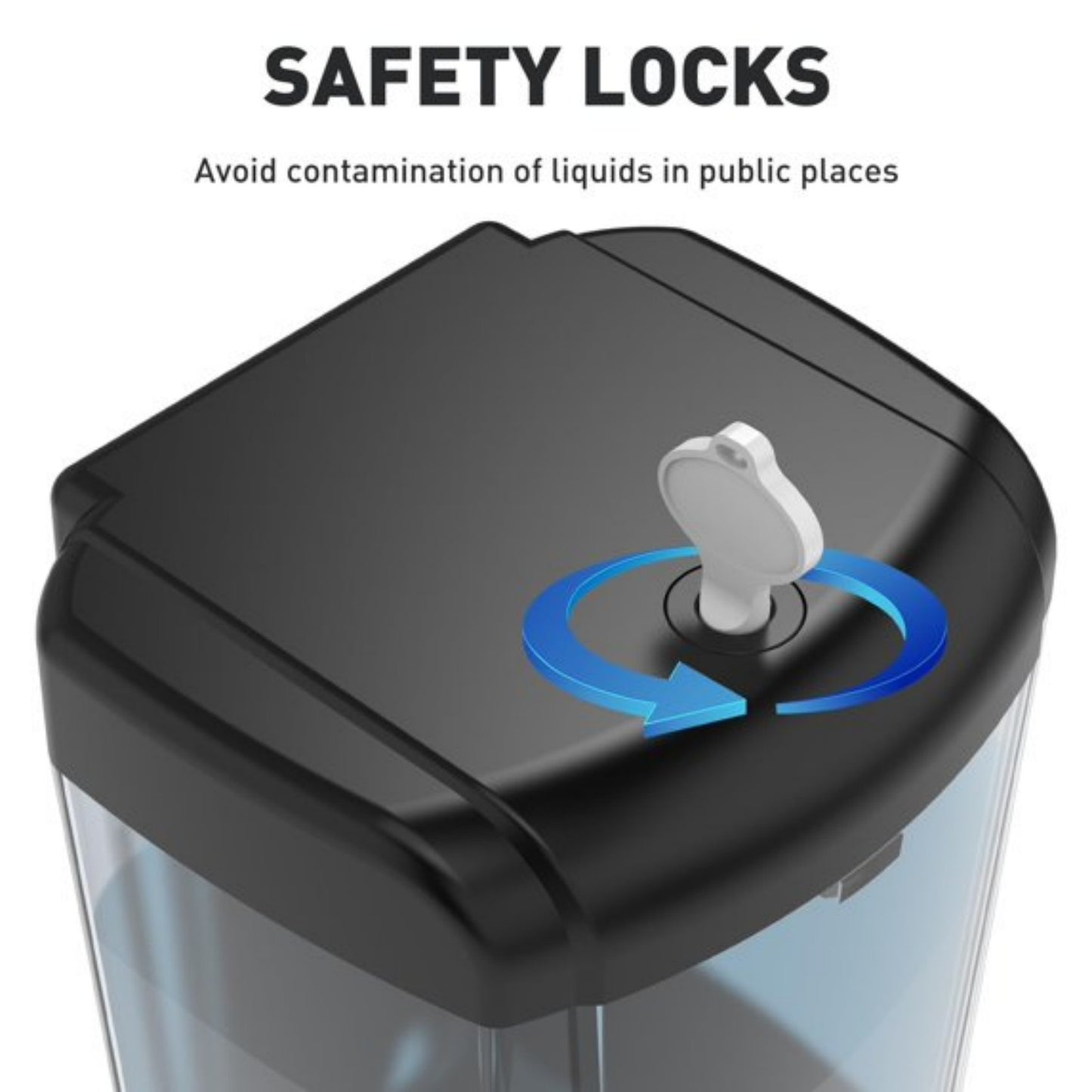 LunaLulinlk Soap Dispenser 20oz/600ml Wall-Mounted ABS Material Gel/Liquid for Home & Commercial, Black