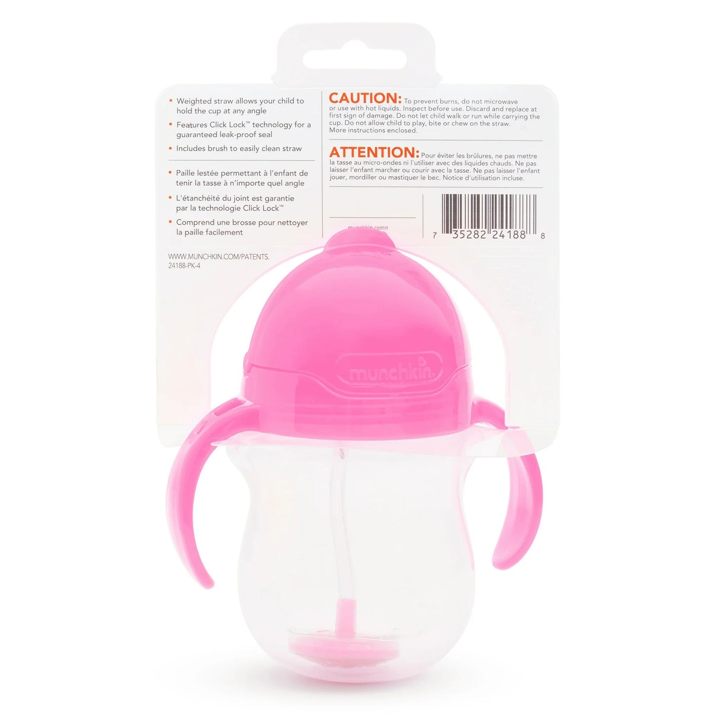 LunaLulinlk Weighted Trainer Sippy Cup with Lid, 7 oz, Pink, Unisex