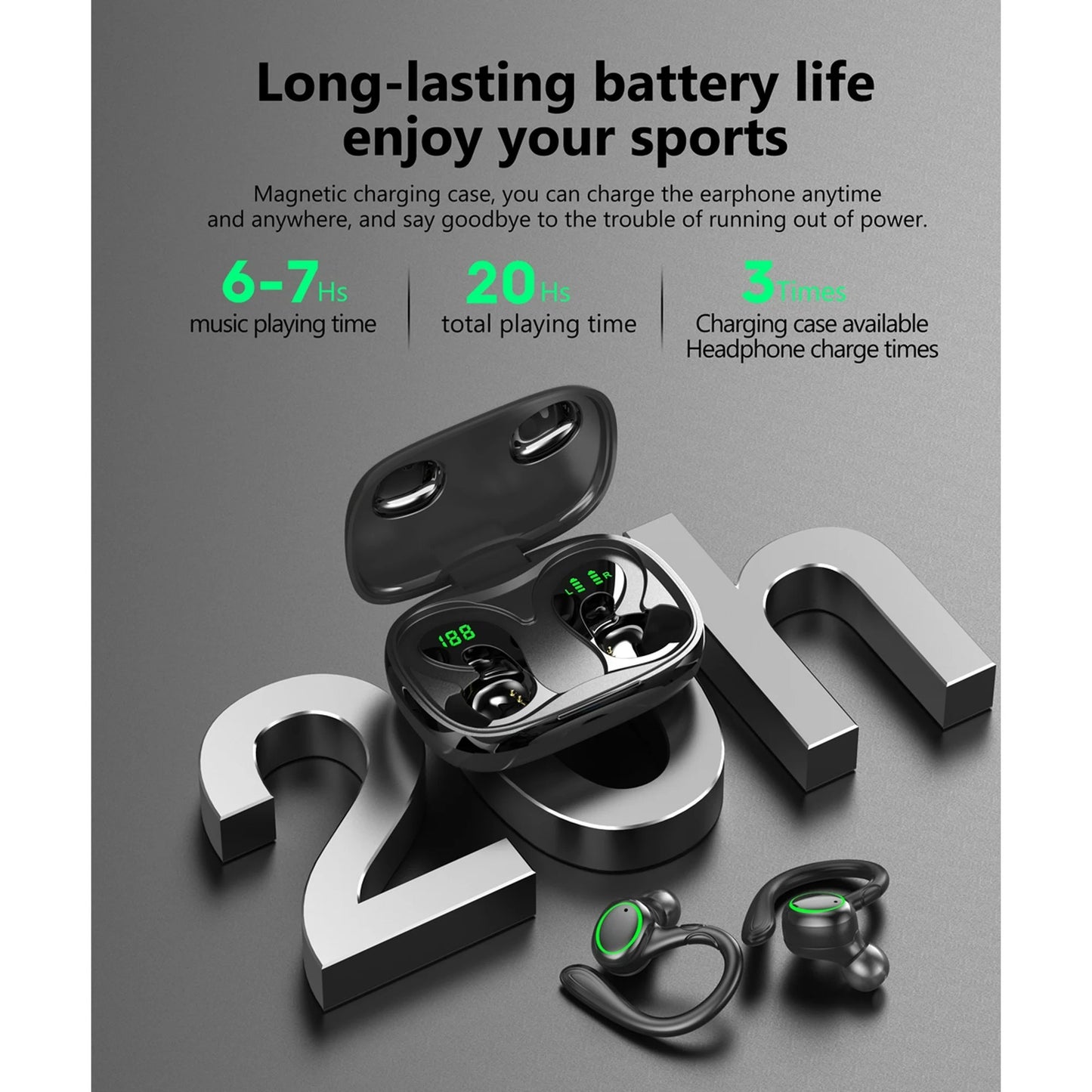 LunaLulinlk Wireless Earbuds, Bluetooth 5.3 Headphones Bass Stereo, Bluetooth Earbuds with Noise Cancelling Mic, IP7 Waterproof in Ear Earphones