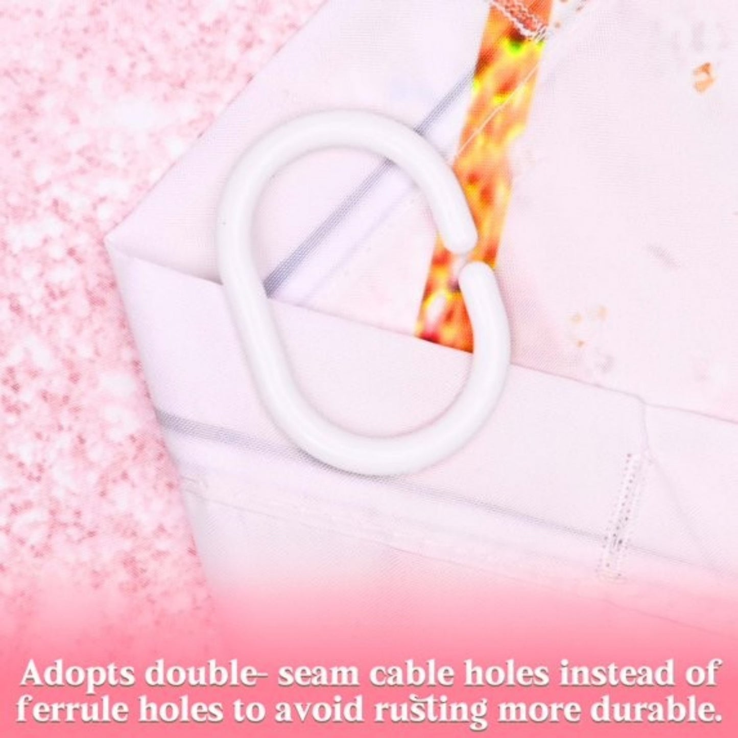 LunaLulinlk Shower Curtain with Hooks, Pink
