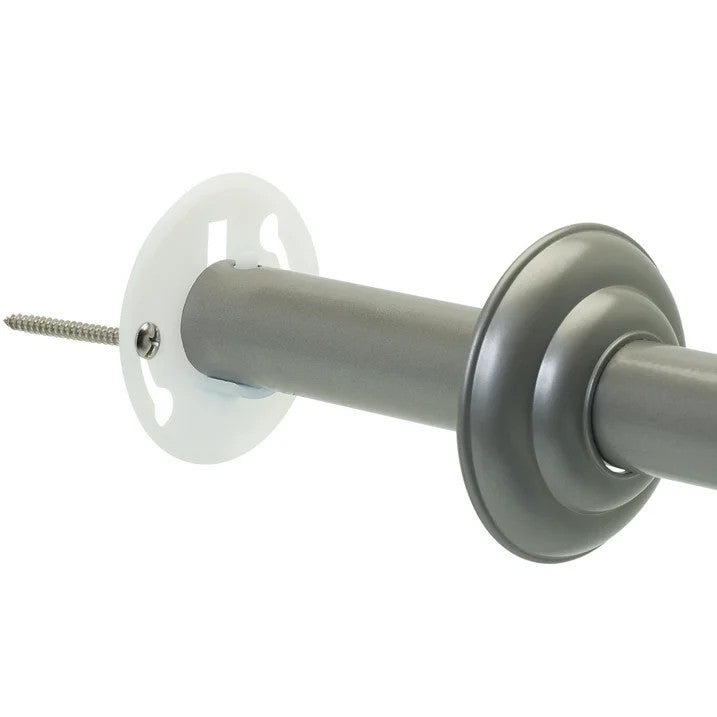 LunaLulinlk Wall-Mounted Metal Adjustable Shower Curtain Rod, 41" - 72", Need to Drill, Nickel