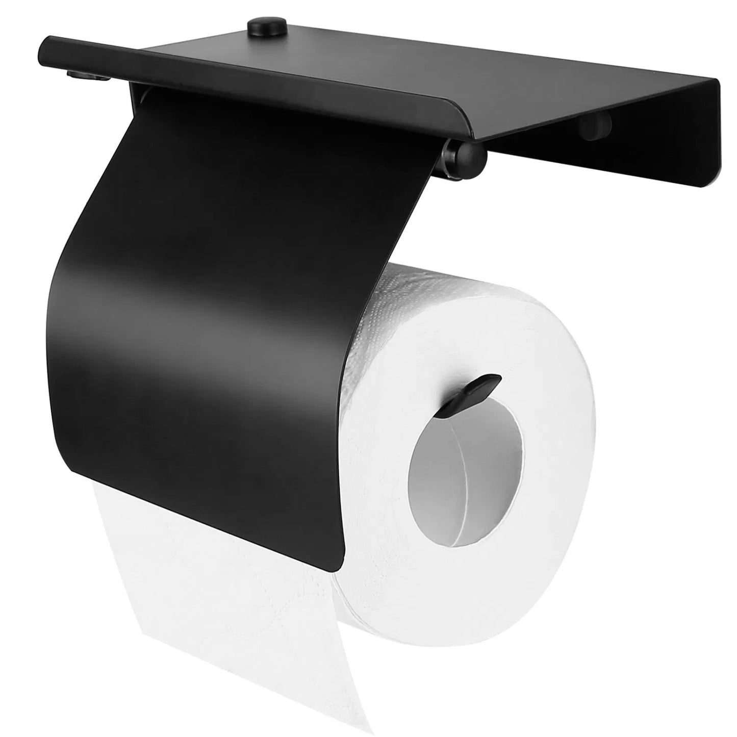 LunaLulinlk Wall Mounted Toilet Paper Holder with Phone Storage Rack Stainless Steel Toilet Roll