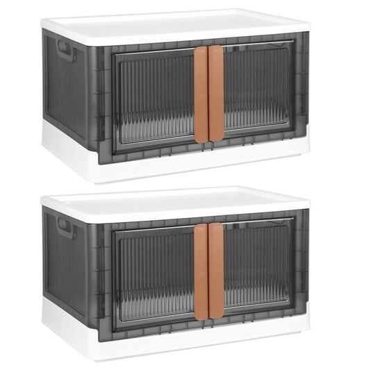 LunaLulink 2 72L Collapsible Storage Boxes, Collapsible Stackable Closet Organizer.4 Wheels
