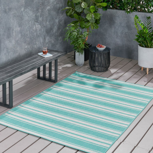 LunaLulinlk Teal + Polypropylene 1802G 5'3"x7' RUG