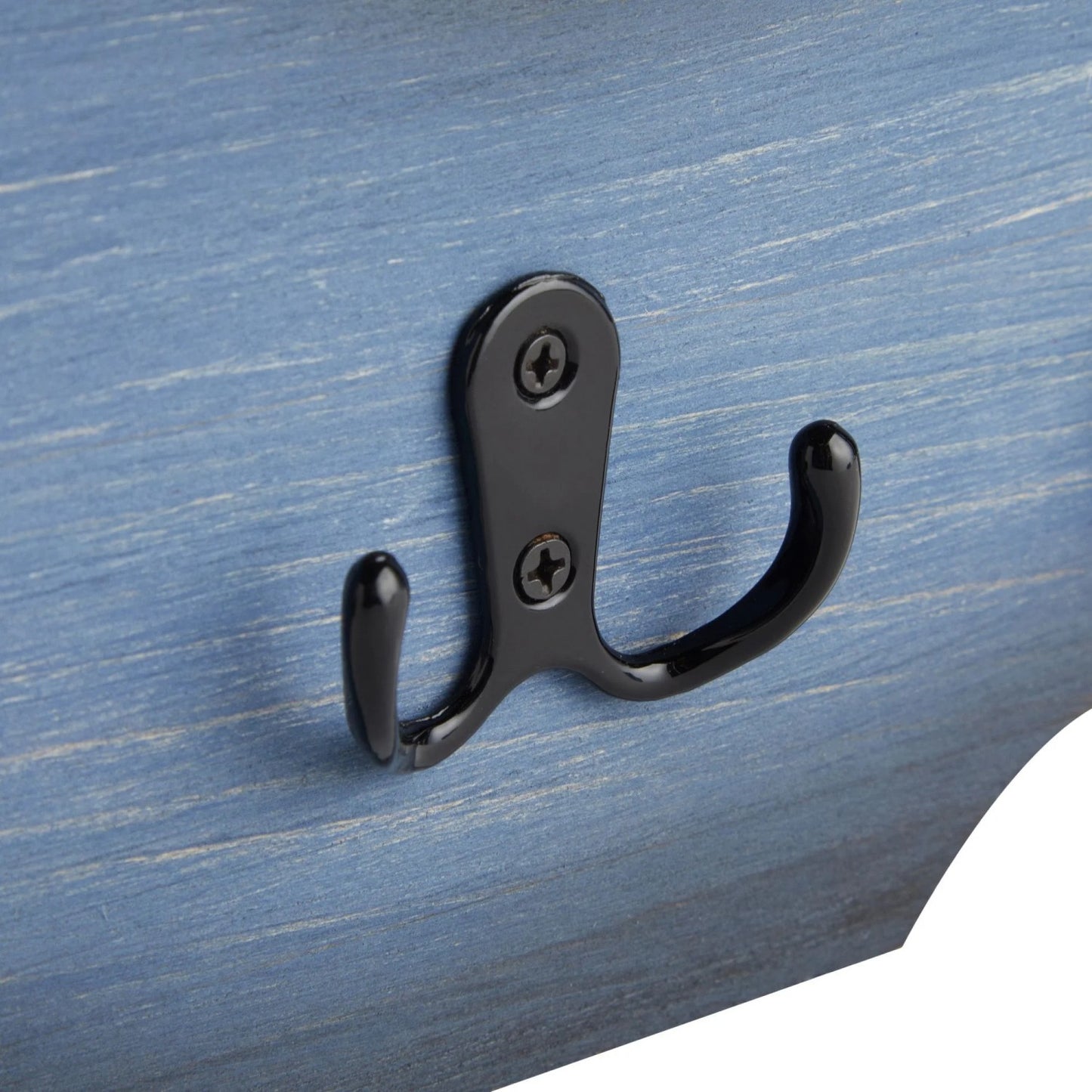LunaLulinlk Whale Tail Wall Hook for Nursery, Nautical Ocean Wall Decor (Blue, 15.5 x 6.75 x 1 In)