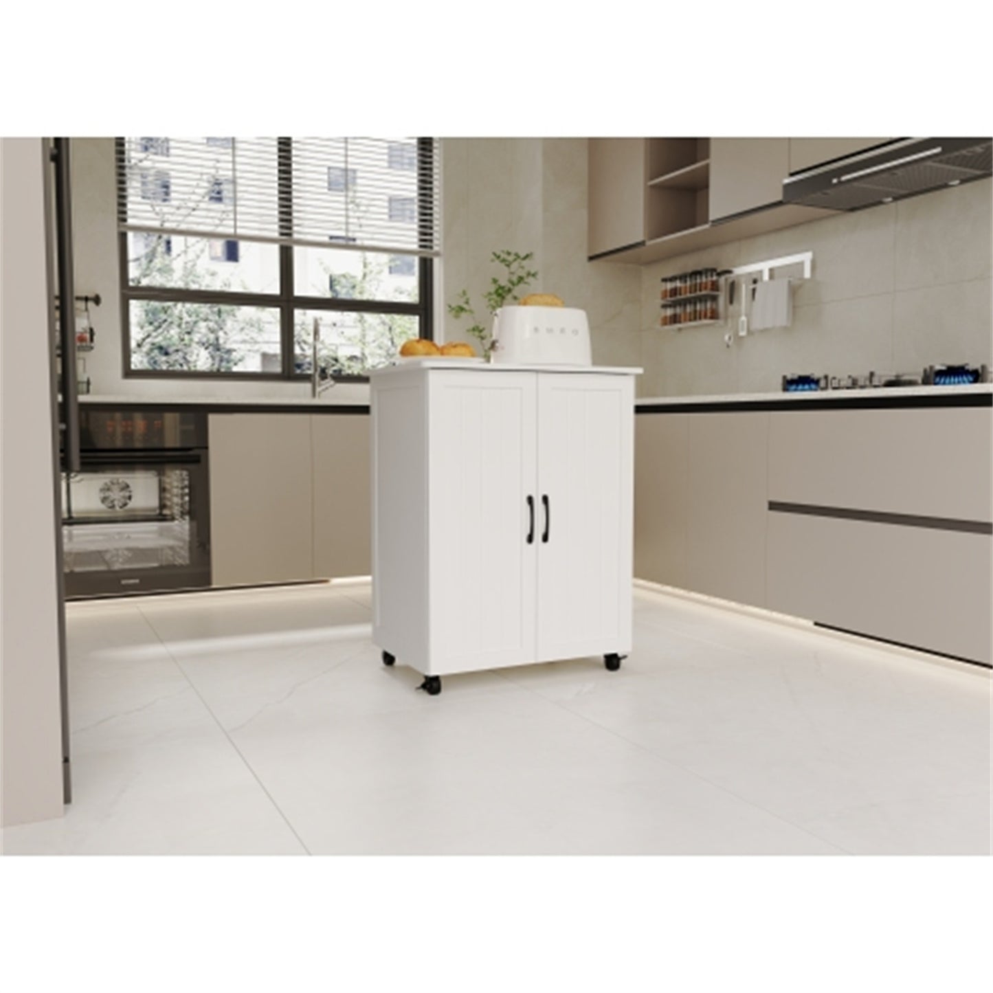 LunaLulinlk White storage cabinet, large-capacity storage, sturdy and durable, home must-have single product