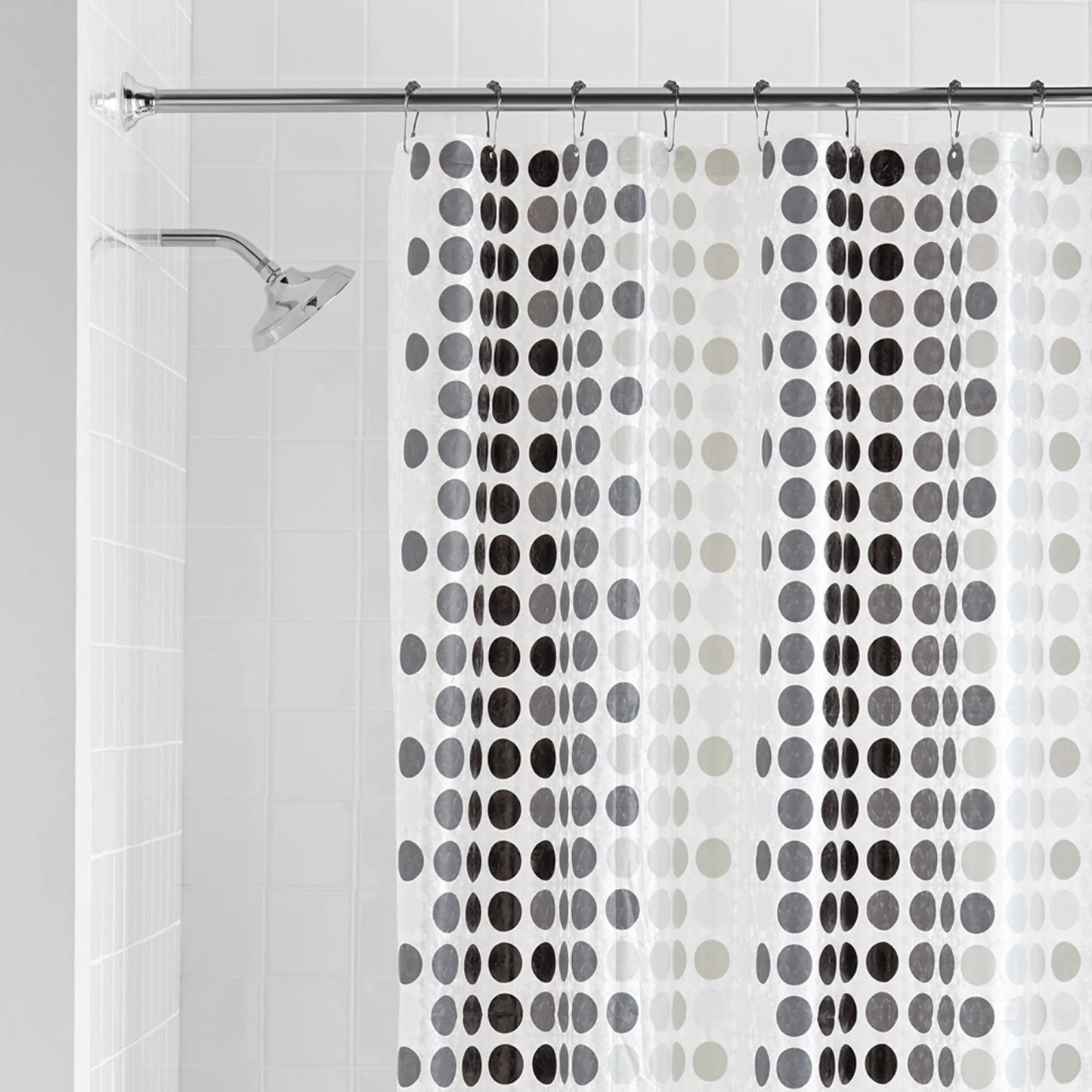 LunaLulinlk Waterproof recycled PEVA shower curtain with 12 hooks