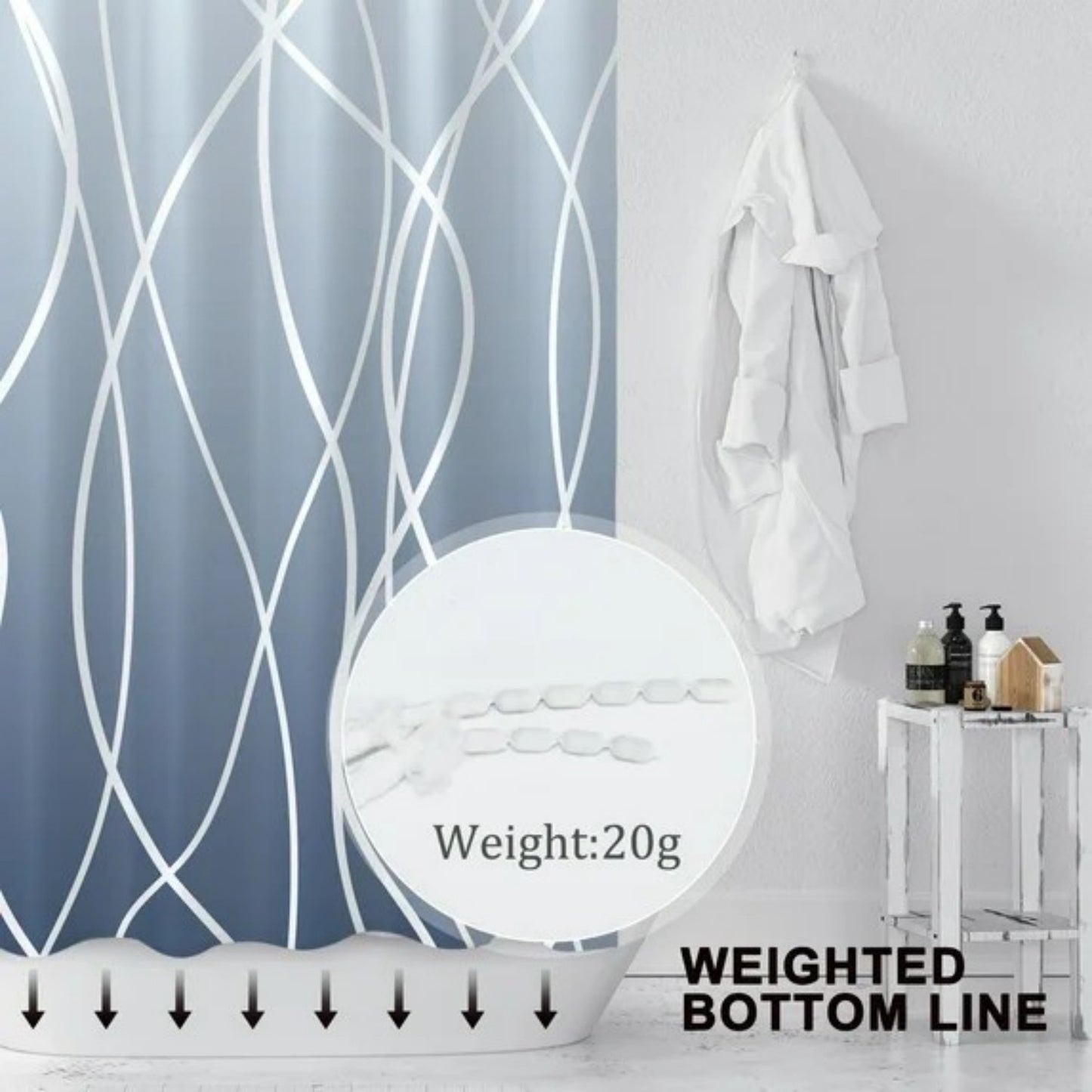 LunaLulinlk Stripe Shower Curtain