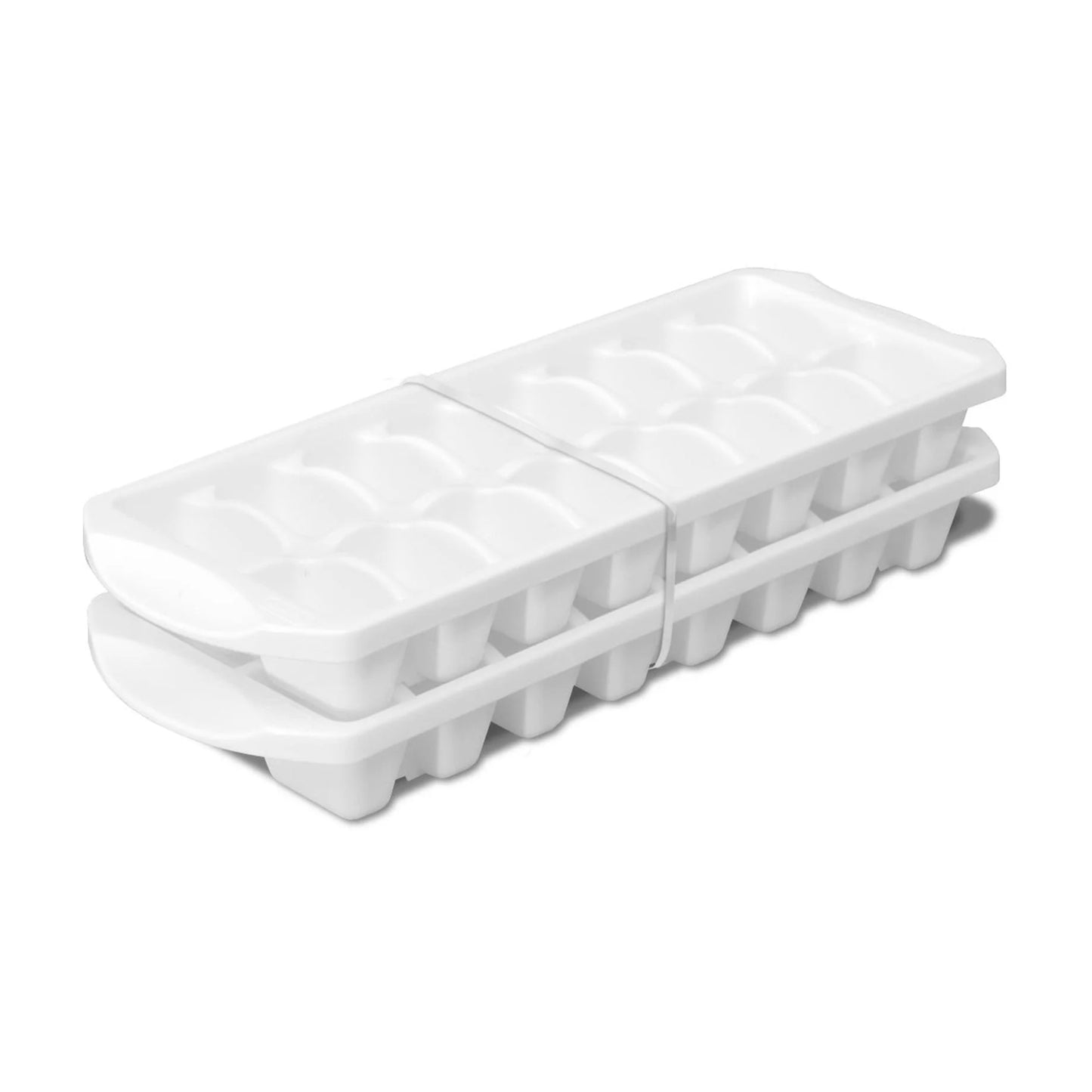 LunaLulinlk White stackable ice trays, set of 8, 16 ice trays per tray, BPA free