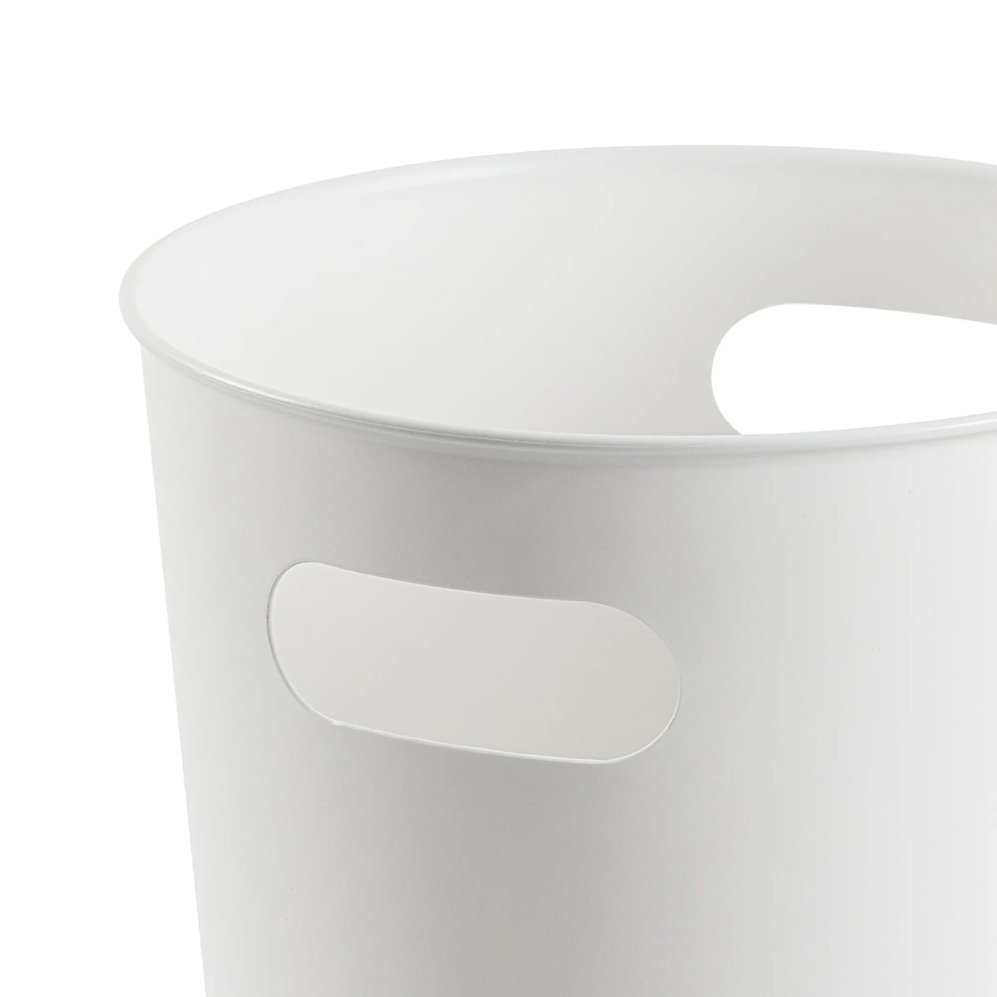 LunaLulinlk White Basic Plastic 2.64 Gallon Wastepaper Basket 4 Pack for Bathroom, Bedroom or Office
