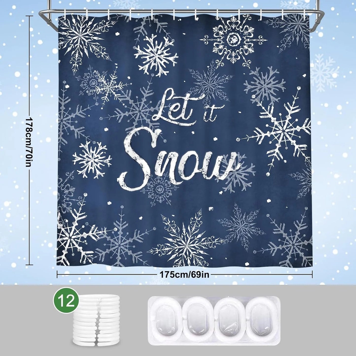 LunaLulinlk Winter Christmas Shower Curtain