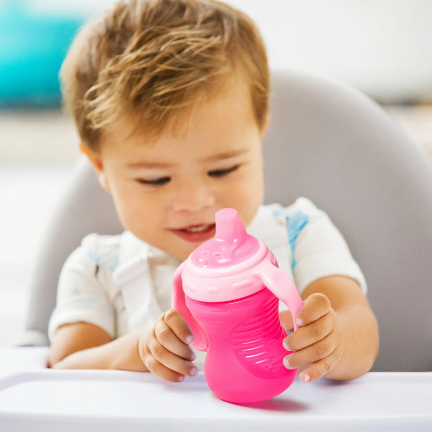 LunaLulinlk Trainer Sippy Cup, 8 oz, Pink, Unisex