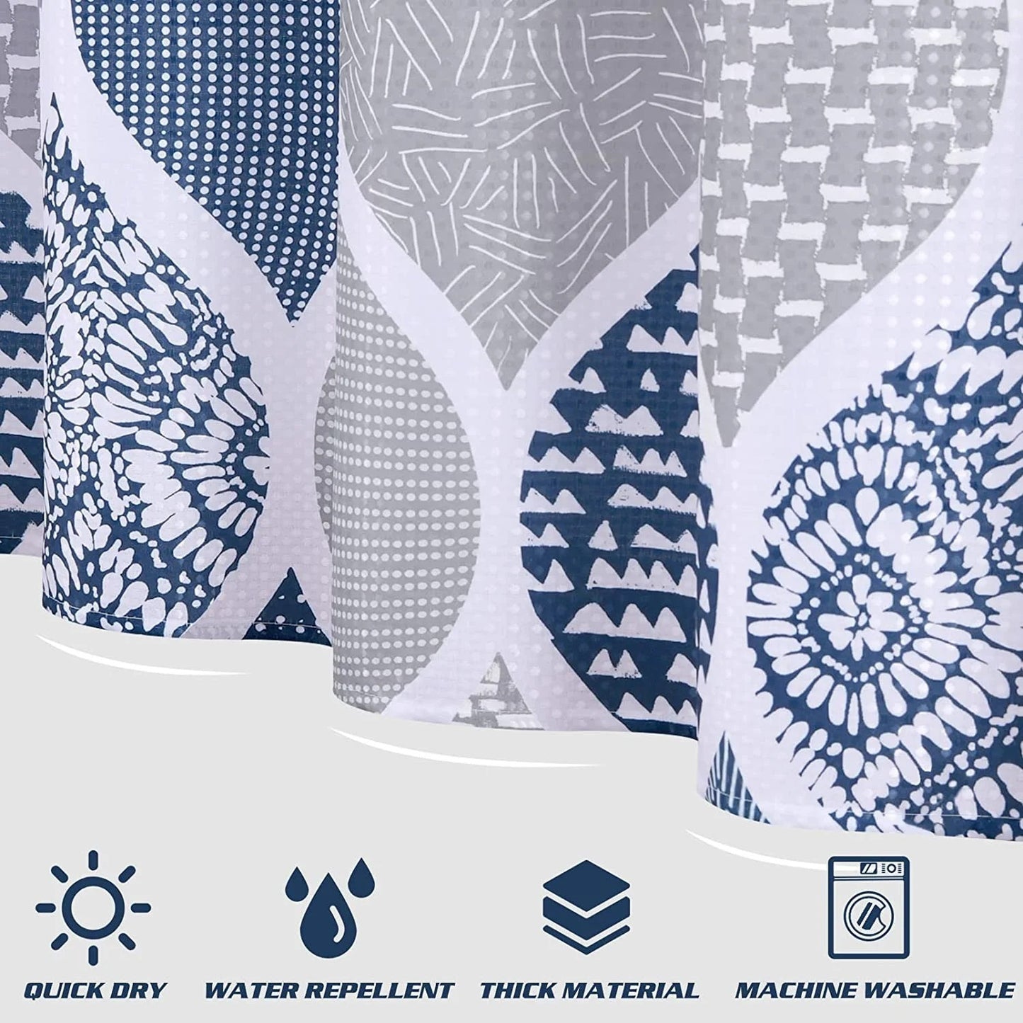 LunaLulinlk Shower Curtain Blue Shower Curtain