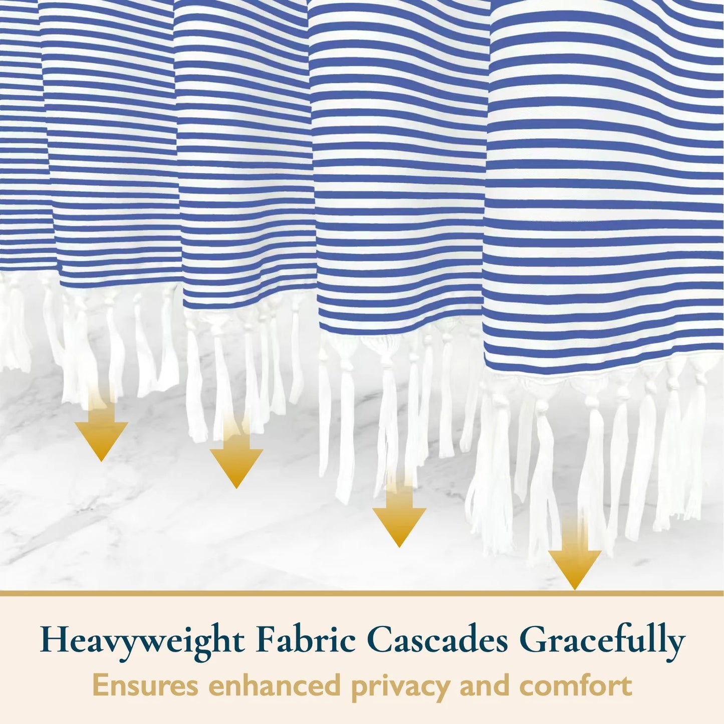 LunaLulinlk Tassel Shower Curtain Set with Hooks